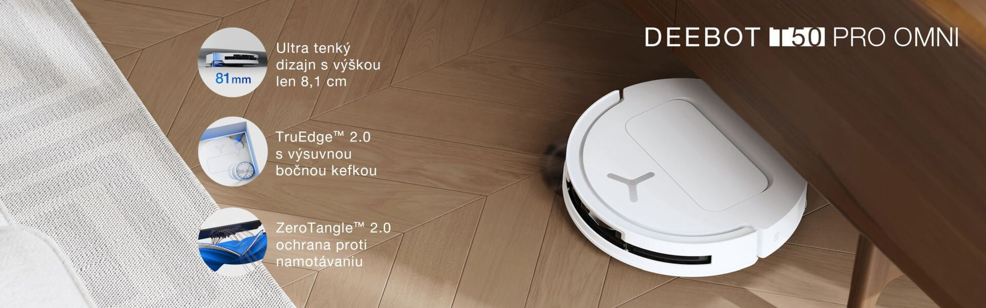 1 1920x600 2v1 smart robotický vysávač ECOVACS DEEBOT T50 PRO OMNI 